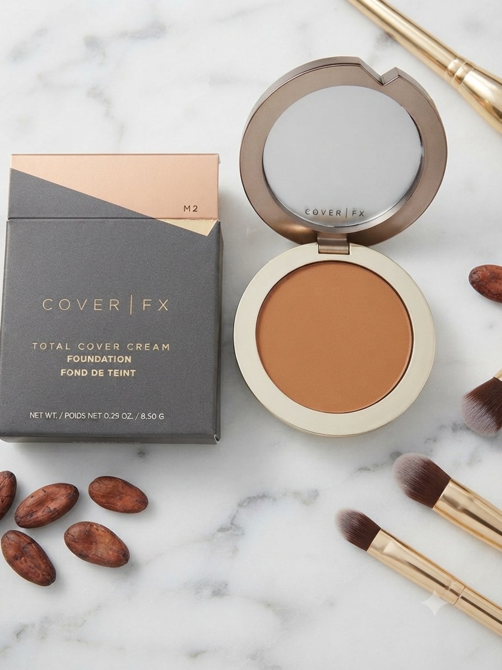 COVER FX Total Cover Cream Foundation Compact in Warm Tan (M2)